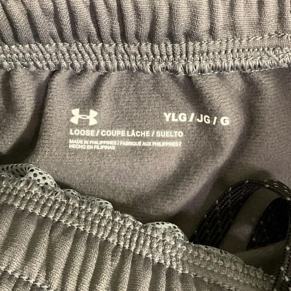 NWT Under Armour Loose Youth Unisex Warm Ups YLG Brawler 2.0 Grey Drawstring - Picture 4 of 10